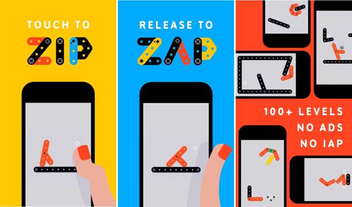 Mekanik bulmaca Zip Zap, App Store’da bu hafta ücretsiz