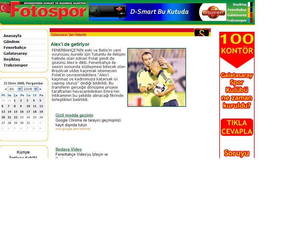 Galatasaray'da Alex De Souza Sesleri !!!