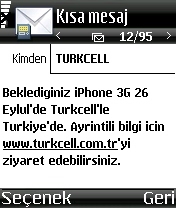  İphone 3G TURKCELL