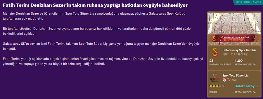 FM20 | DS | Galatasaray | Kariyer Sonu | 5 Sezon'da 15 Kupa - Avrupa'da 3 Büyük Final