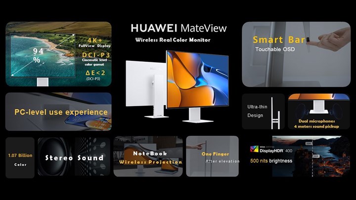 Huawei MateView tanıtıldı: Şık ve sade