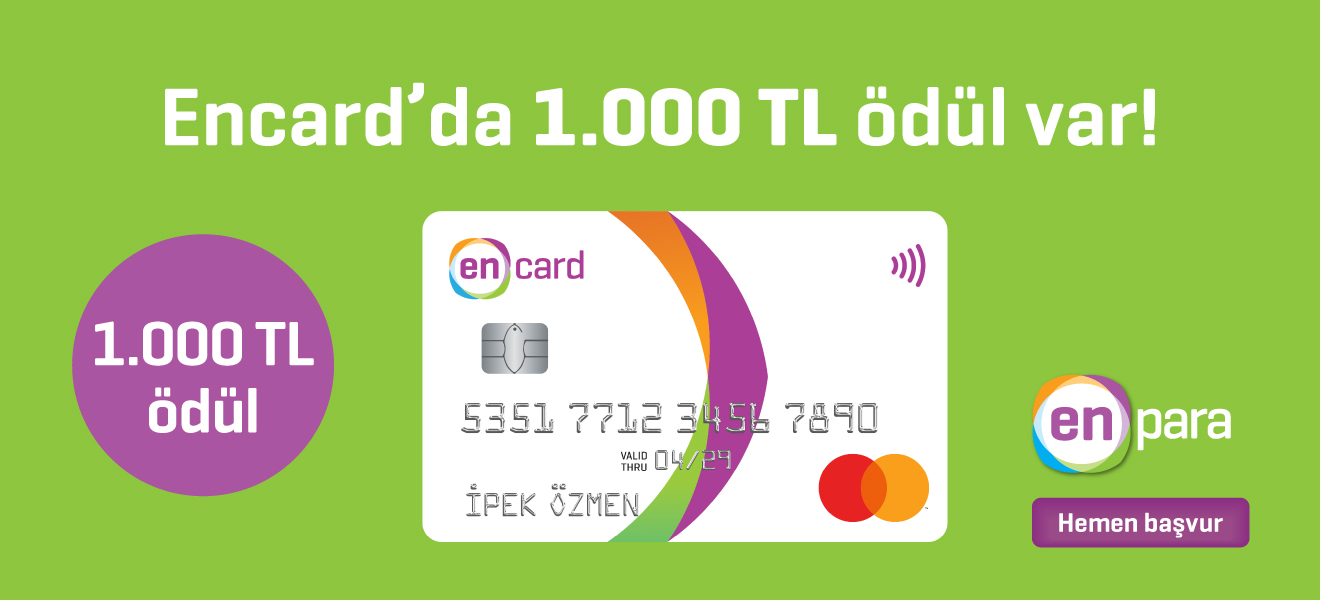 Hemen Enparalı ol, 1.000 TL harcamana 1.000 TL iade kazan!
