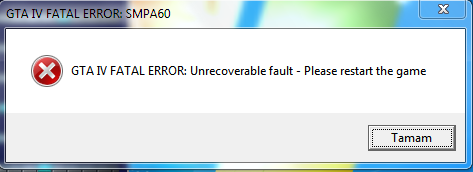 Unrecoverable Fault Please Restart The Game Gta 5