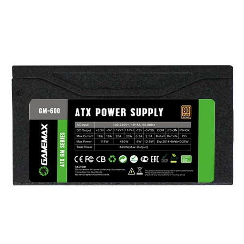Gamemax GM-600 APFC 14CM 85+(Bronz) 600W Power 150 TL RESIM EKLENDI