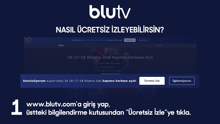 BluTV önümüzdeki 3 gün boyunca ücretsiz olarak hizmet verecek