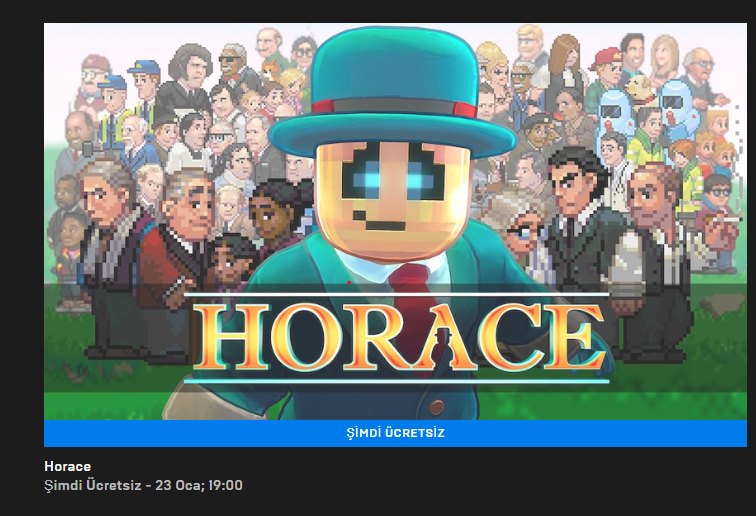 Horace Epic Store da ücretsiz 23 Ocak 2020 Saat 19:00' a kadar (25 TL'lik oyun)