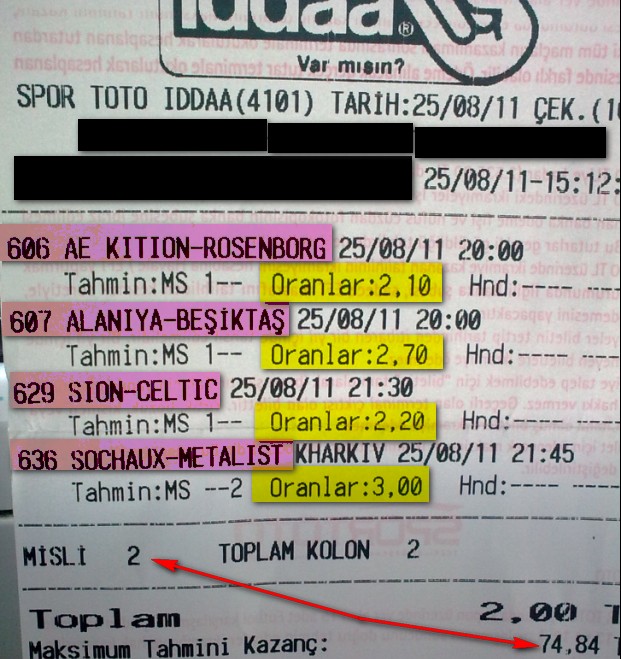  Tutturduğum kupona bakın cok acayip  ss'li (iddaa)