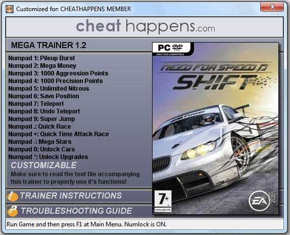 NFS Shift Trainer Pack [9 Adet Trainer][Link Güncel]