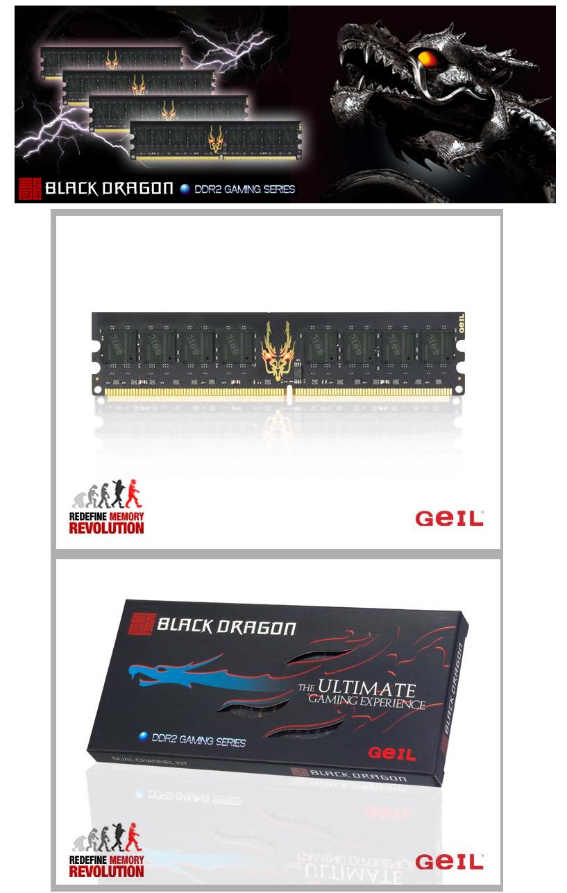  << SATILIK - GEiL Black Dragon 2x2 GB 1066 MHZ 130 TL  >>