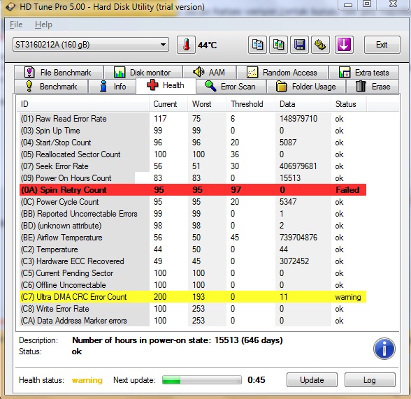  HD tune programlı ile harddisk testi resimli anlatım