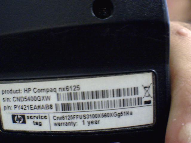  HP COMPAQ nx6125 ati ekran kartlı 510 lira