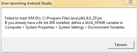  Android studio hatası
