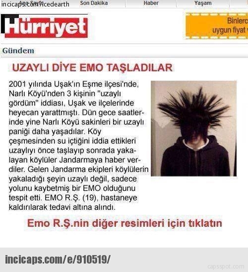  Uzaylı diye emo taşladılar