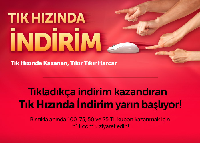  N11.com'da 11 Kasım'da %70'e Varan İndirimler.