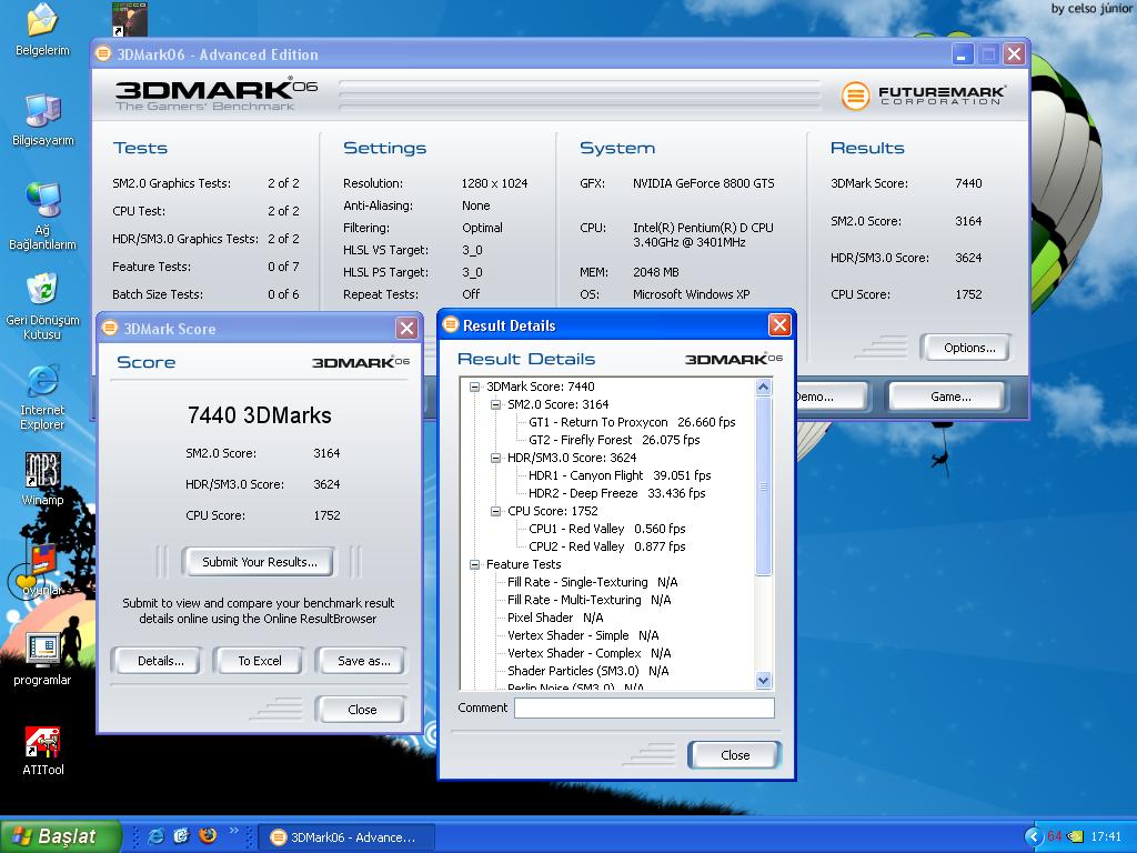  3DMARK06 TESTLERİ... Hayırlı Uğurlu Olsun