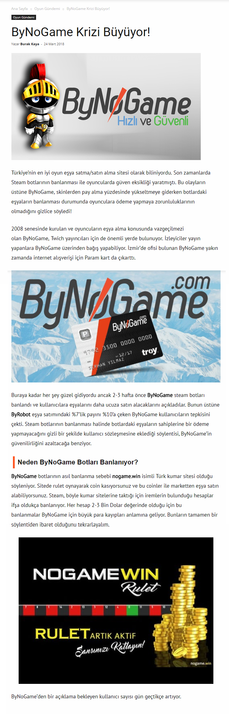 Bynogame Botlar Takas Banı Yemiş  İtemlerimiz gg