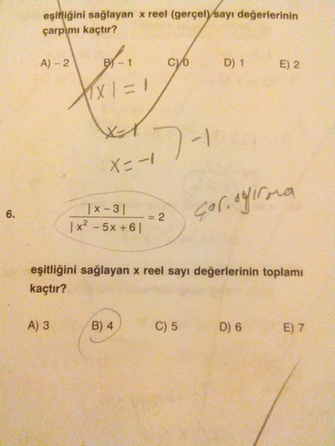  mat 1 mutlak değer soruları