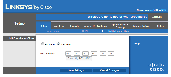  Linksys WRT54GH Router'i access point olarak kullanmak.