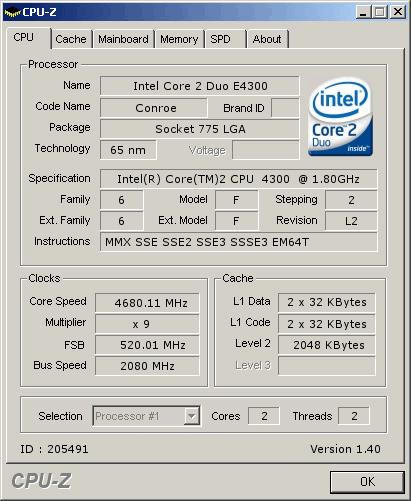  e4300 de 3,3 ghz caklı kaldım