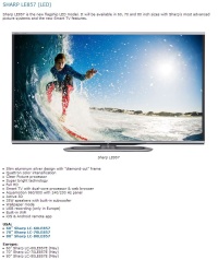  SHARP Led TV hakkında bilgiler ve kullanıcıları