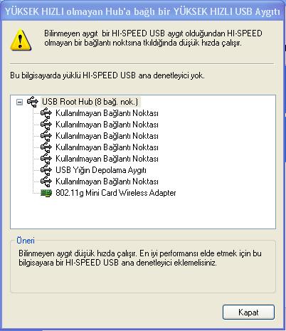  usb 2.0 çalışmıyor