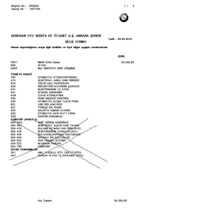  ' YENİ BMW 520d '  Fiyatı ve Donanım Listesi Belli Oldu !! (75.000 EURO)