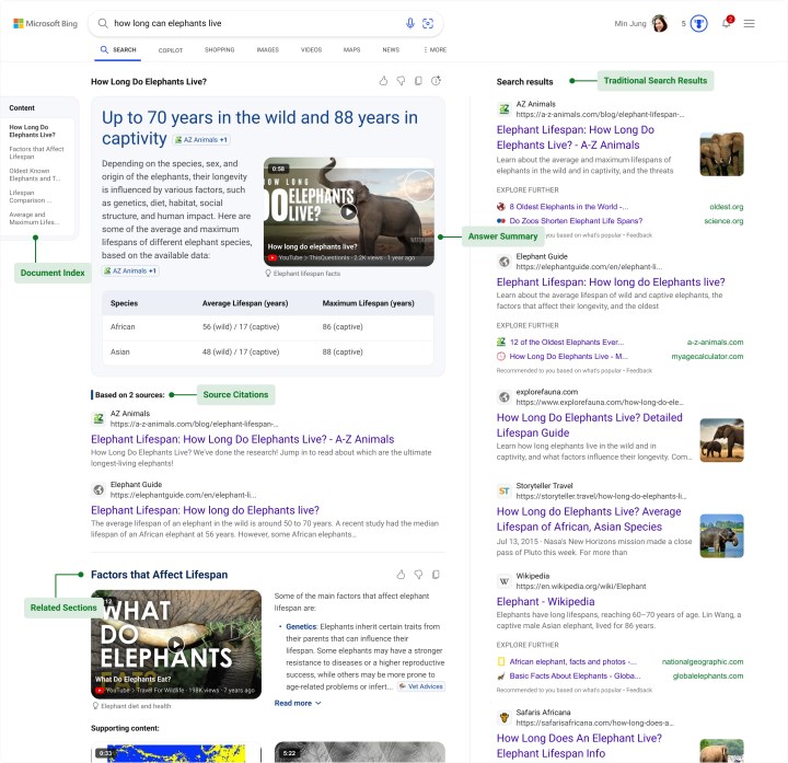 Bing, arama sonuçlarına yapay zekayı ekleyerek farklı bir tasarıma geçti