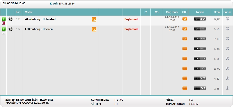  Arkadaslar yeni bir sistem test ediyorum (gercek parayla oynanmıcak)