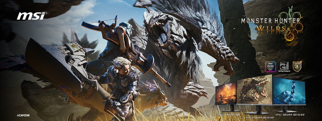 Seçili MSI Monitörlerden Birini Satın Alanlara Monster Hunter Wilds PC Oyunu Hediye!