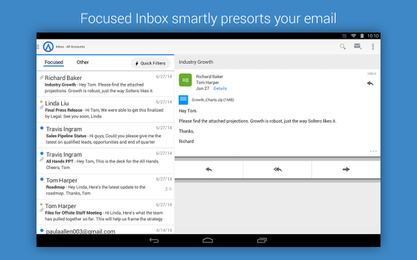 Mail uygulaması Accompli Android için de yayımlandı