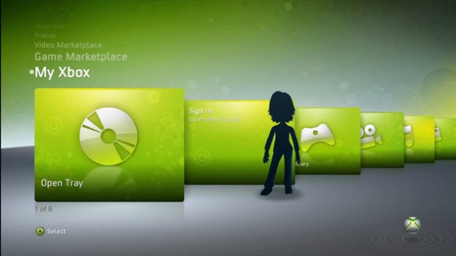  xbox 360 dashboard