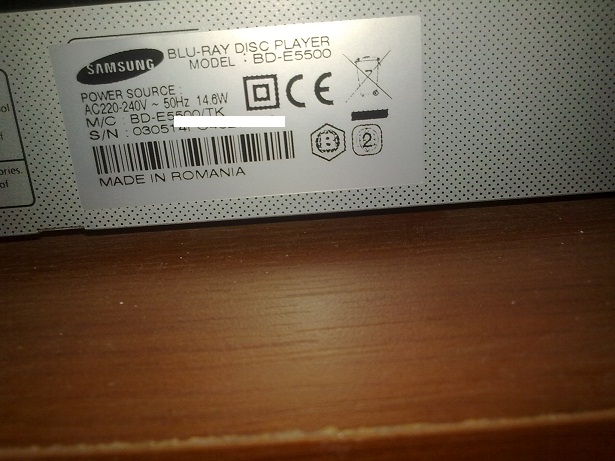  Samsung BD-E5500 3D bluray player dikkat