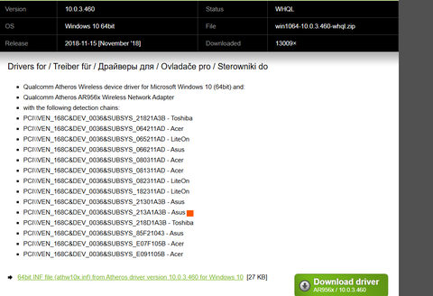 Wi-Fi sürücüsünü bulamadım