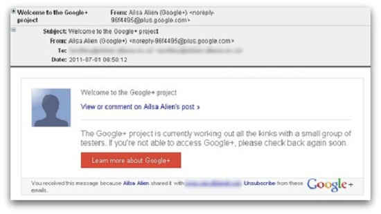 Google+ spamlarına dikkat