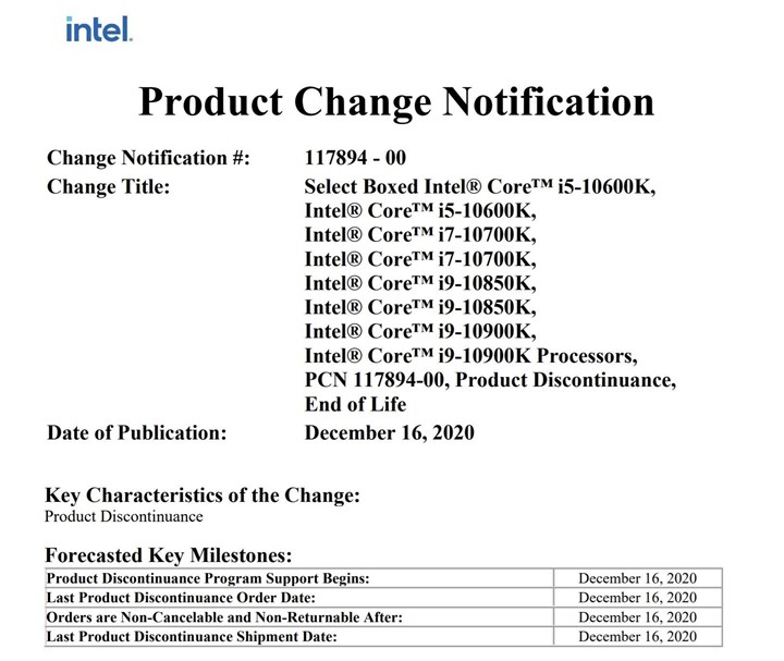 Intel Avengers Edition işlemcilerinin üretimini durdurdu