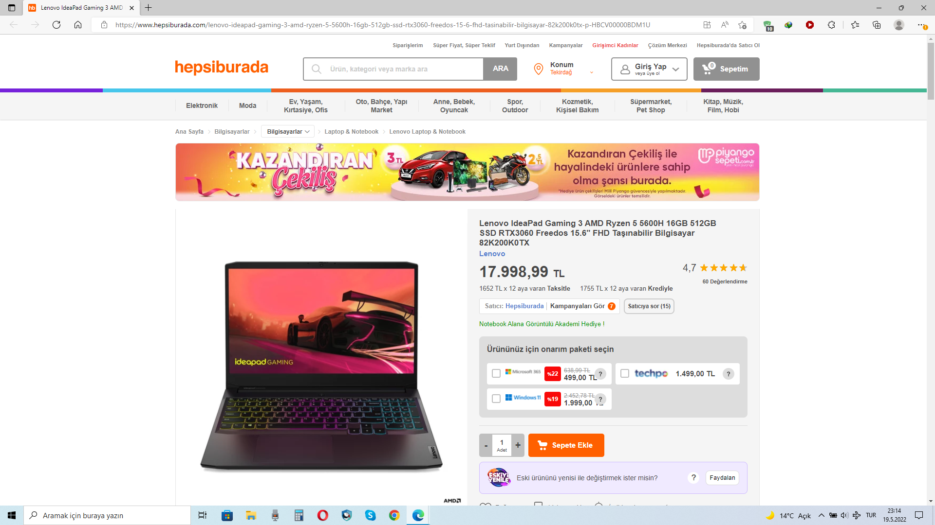 Oyuncu laptop tavsiyesi dolar daha fazla artmadan