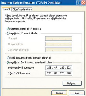  Dns Değiştirmek [ Resimli Anlatım ](Youtube Gibi Engelli Sitelere Giriş)(Programsız)