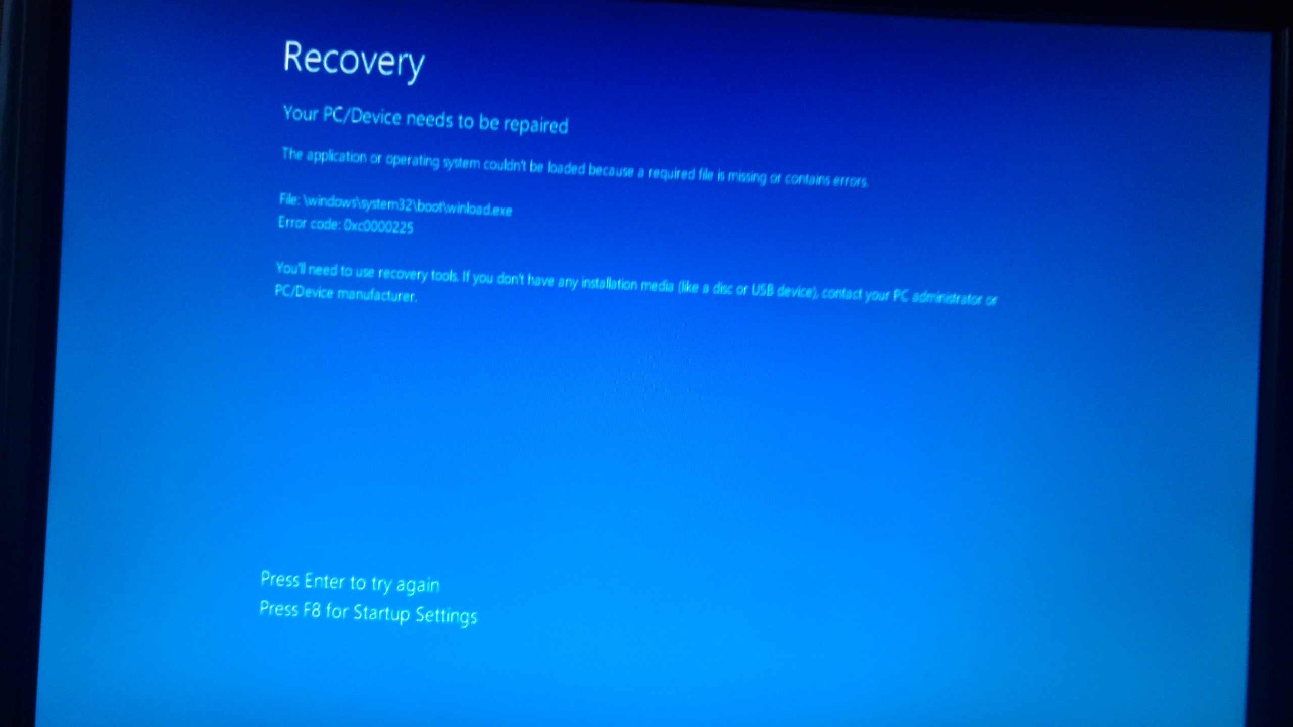 WIN 10 FORMAT ATARKEN RECOVERY HATASI ALIYORUM