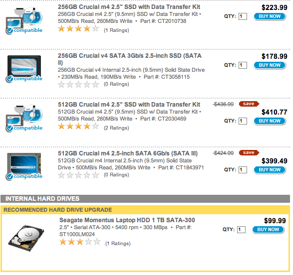  MacBook pro için ram ve harddisk..