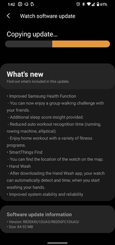 Samsung Galaxy Watch Active 2 için büyük bir yazılım güncellemesi yayınlandı