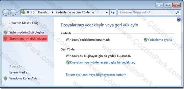  - Windows 7 Disk Görüntüsü(Image) Alma -