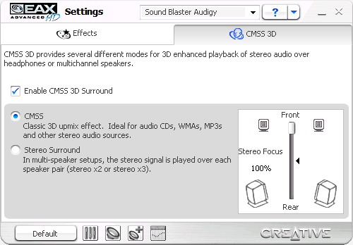  '' creative sound blaster audigy value 7.1 24 bit '' sadece 2 hoparlörden ses alıyorum ?