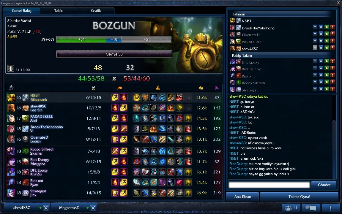  Oyuna riot dunpy ve xnt geldi