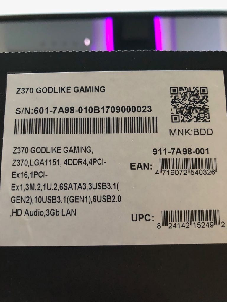 ... SATILIK ... MSI z370 GODLIKE GAMING anakart / 34 ay MSI Türkiye Garantili