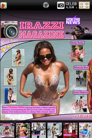  iRazzi Mag (iPhone iPad iPod versiyonu) paparazzi facebok dan beğenin arkadaşlar