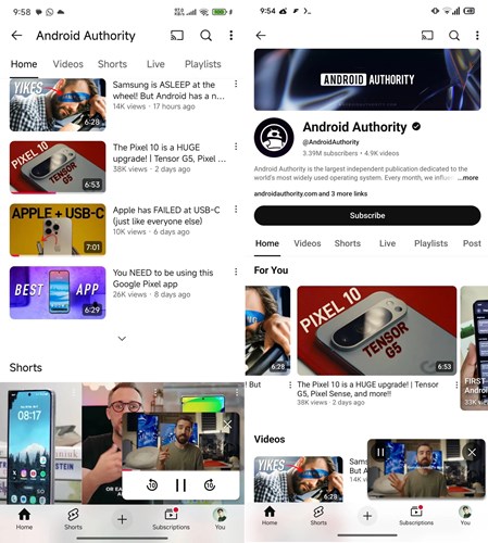 YouTube, mini oynatıcısının tasarımını yeniden değiştiriyor