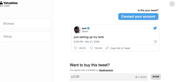 Jack Dorsey’in ilk Tweet NFT’si çöp oldu