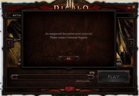  Diablo 3 yükleme hatası