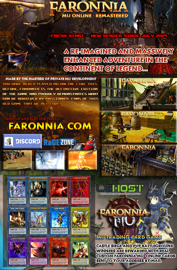 YENI - FARONNIA MU Online:Remastered - TR Gamers