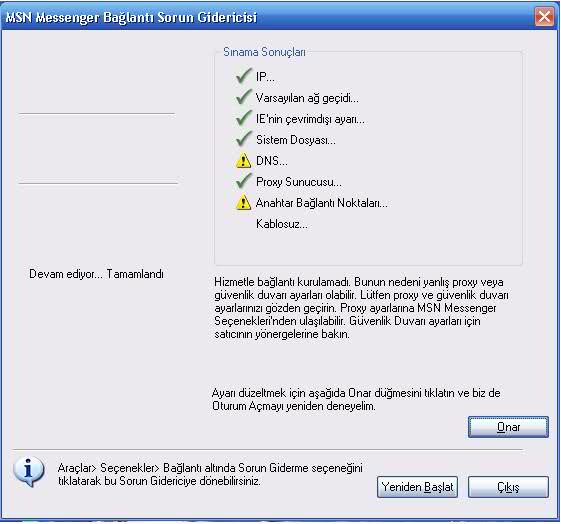  Msn Messenger Hataları, Çözümleri, Sorunlarınız - Güncel - 06.01.2010